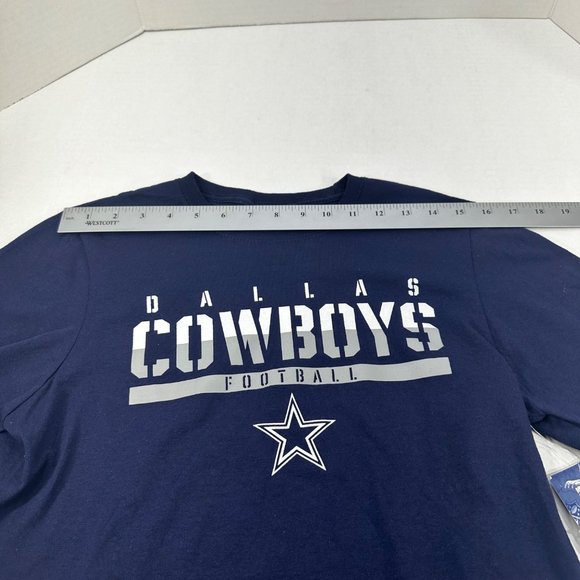 Dallas Cowboys Youth Large 16-18 Tee Shirt Short Sleeve Blue New With Tags - Picture 9 of 13